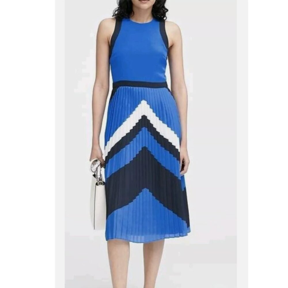 Banana Republic Pleated Midi Dress, Size 6 Petite
